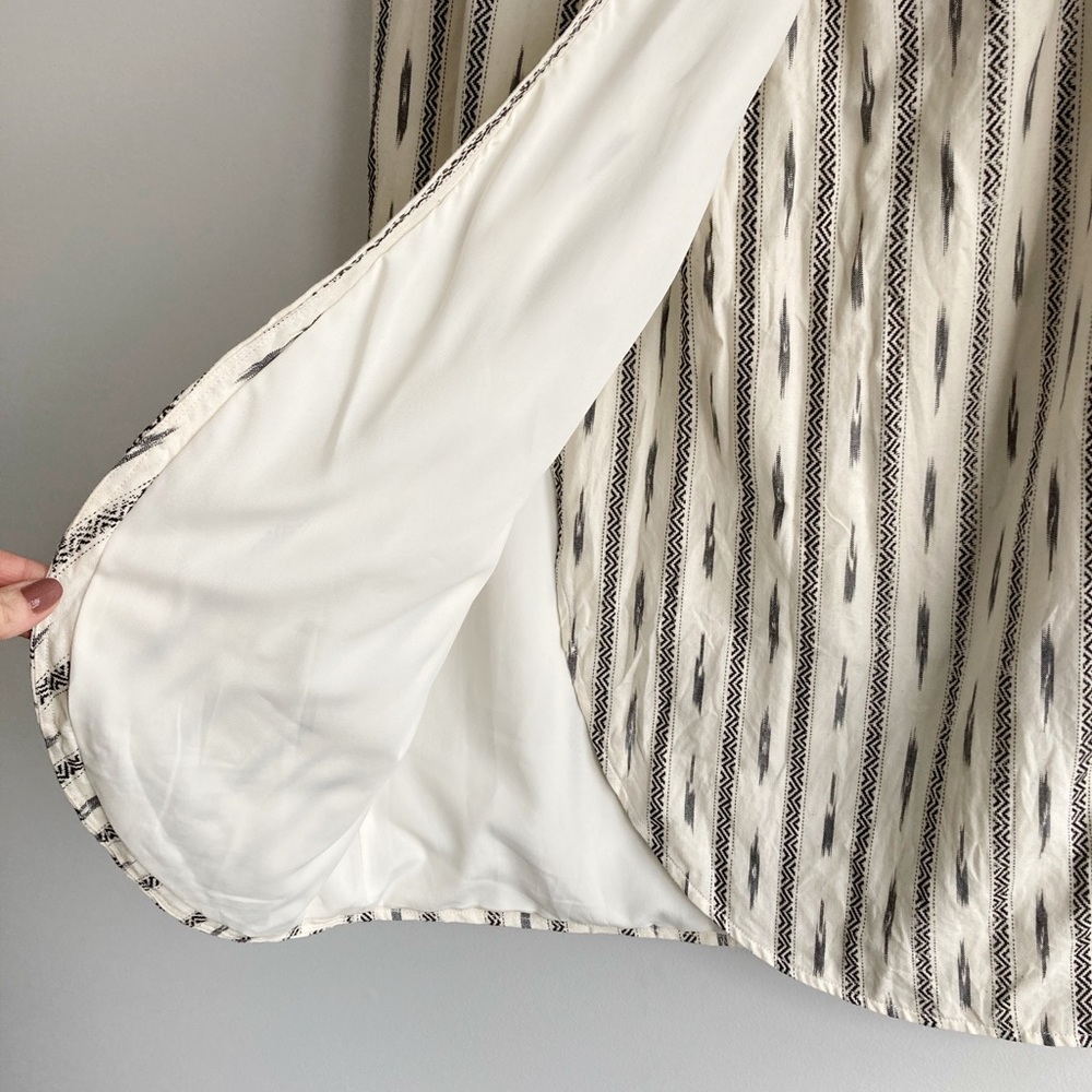 J.CREW / tulip faux wrap skirt in ivory ikat - Picture 5 of 7
